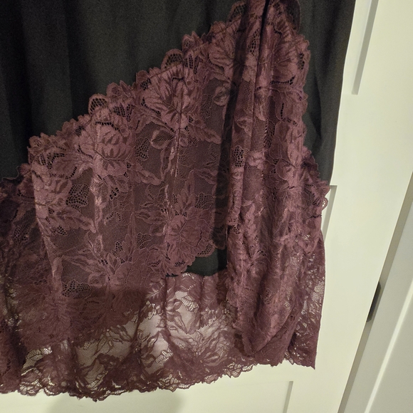 Free People Black and Burgundy Asymmetrical Skirt - Picture 2 of 3